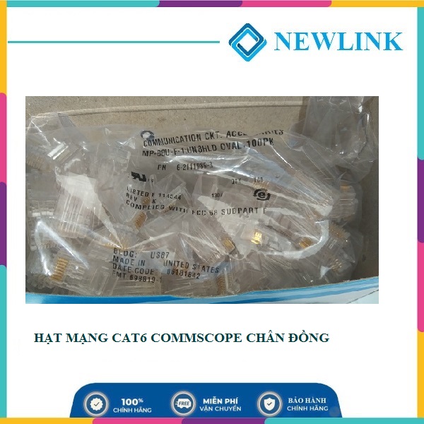 Hạt mạng AMP Commscope RJ45 cat6 sole cao cấp