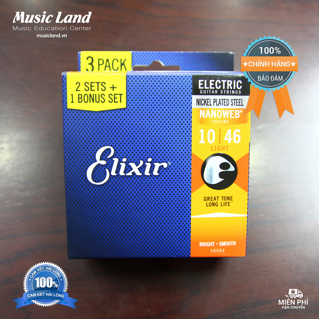 Dây Đàn Guitar Điện Elixir 16542 – Chính Hãng USA