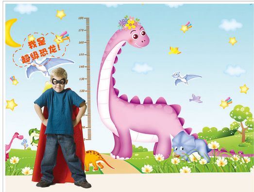 Binbin td05 dinosaur ruler wall decal