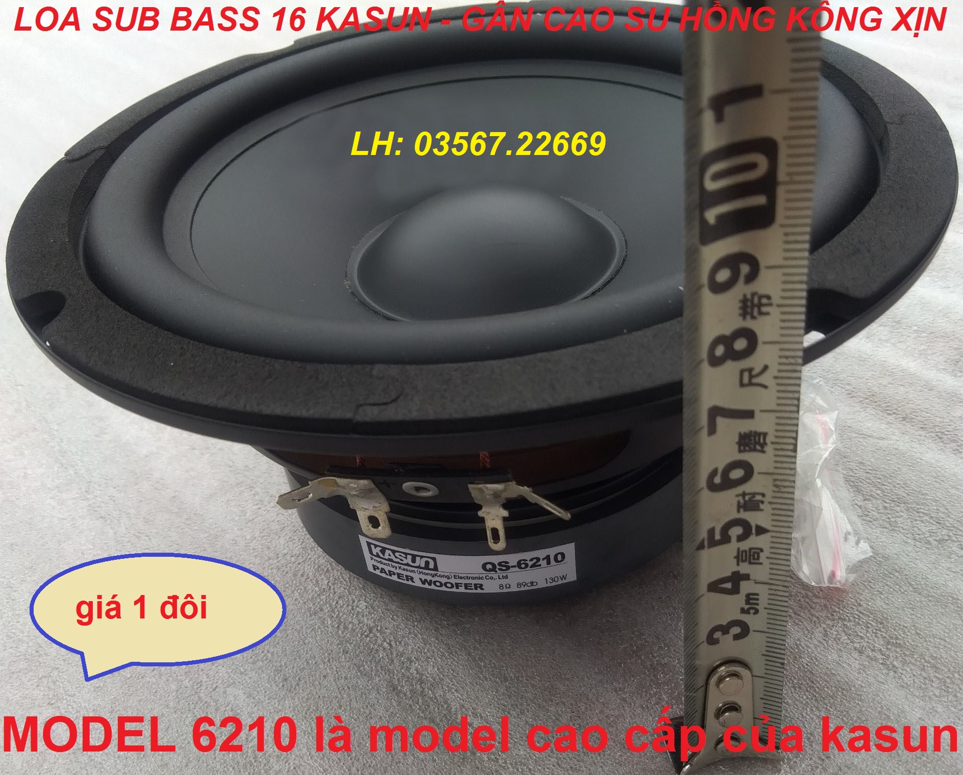 Loa trung bass 16 kasun hồng kông cao cấp - loa bass rời - giá 1 đôi loa mid 16