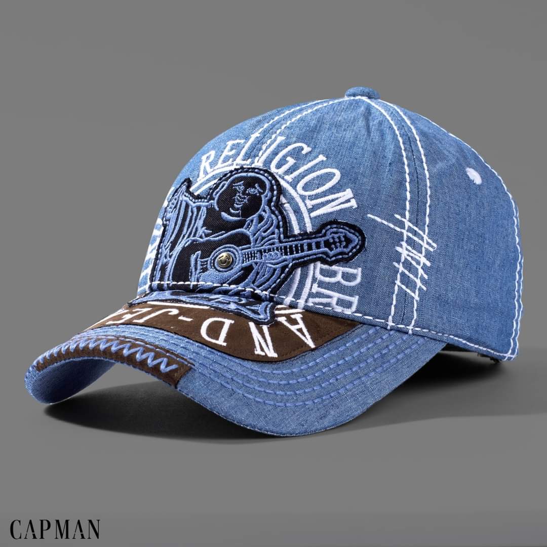 Nón Kết Jean Ông Địa Cầm Đàn Cao Cấp (màu xanh )