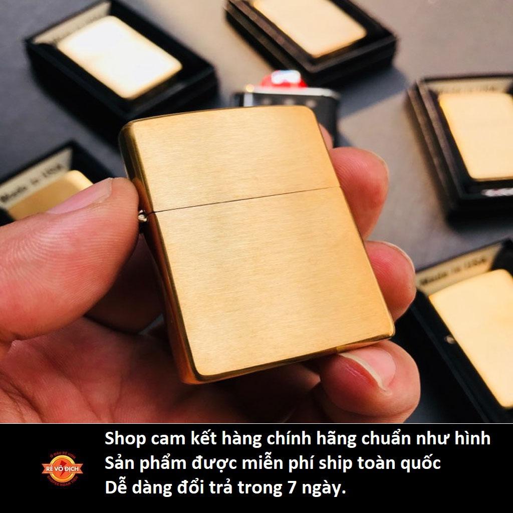 Bật Lửa Zippo Gold Plated Genuine Mỹ B-17 Vàng Xước