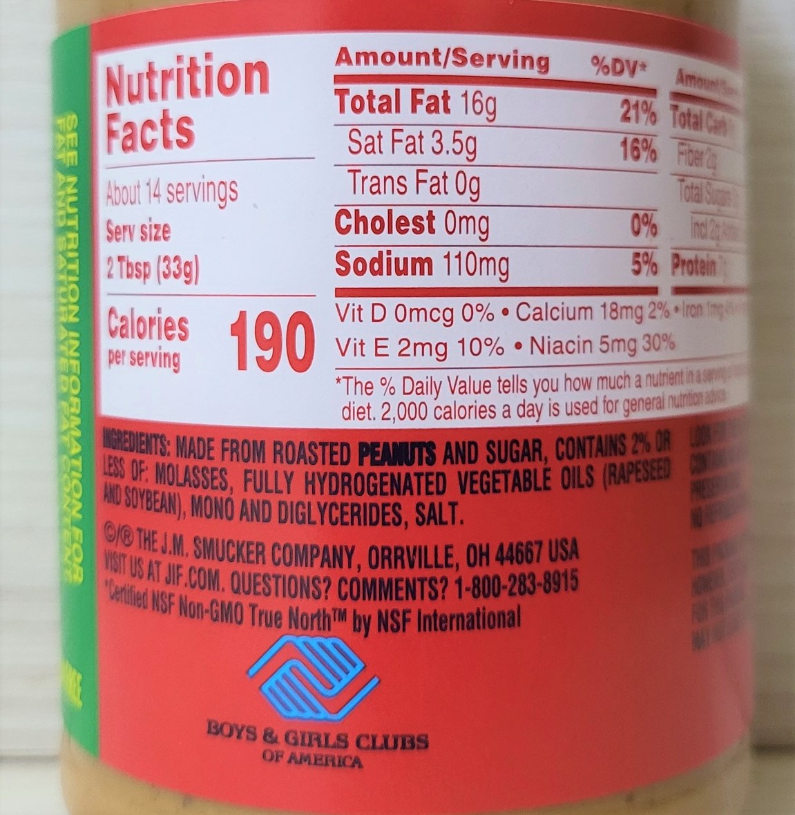 JIF (hộp 454g – NẮP XANH) BƠ ĐẬU PHỘNG MỸ Extra Crunchy Peanut Butter