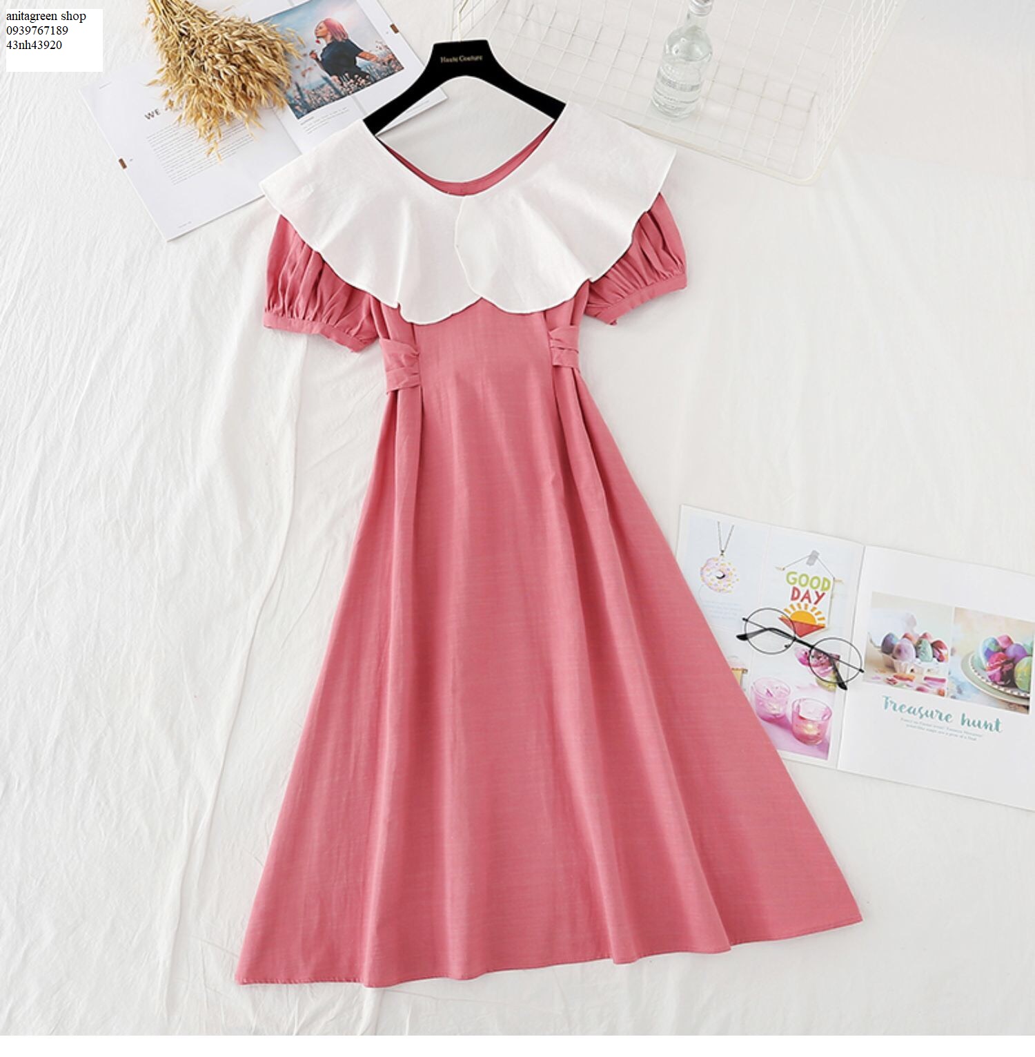 nh43920-ĐẦM XÒE CỔ BÂU DỄ THƯƠNG