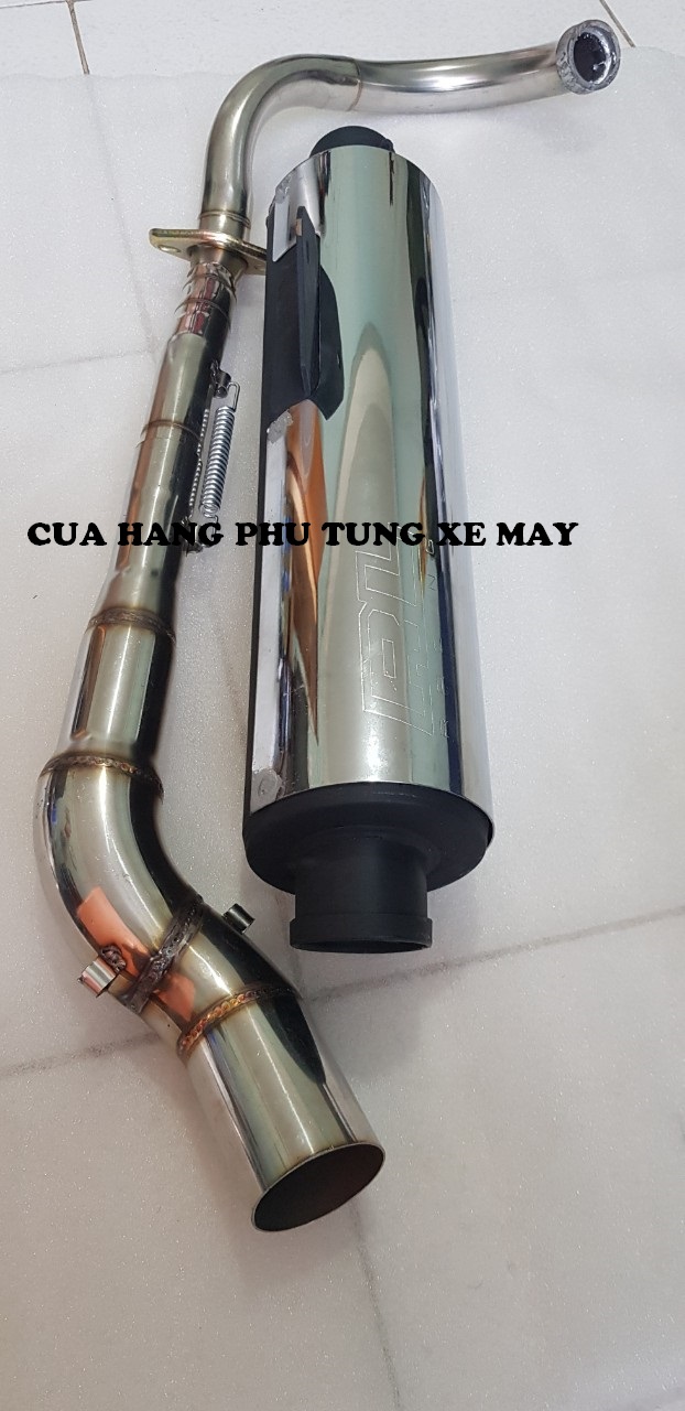 Pô CBR REDLEO xịn gắn xe Dream, Wave, Sirius, Cup (kèm cổ 2 khúc inox 201 + lò xo)