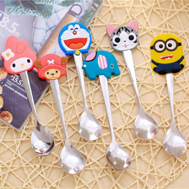 Muỗng inox hoạt hình xinh xắn ngộ nghĩnh cho bé