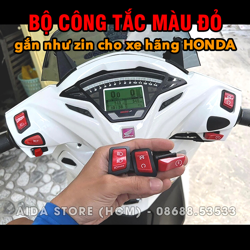 [RED] Công tắc bật tắt đèn pha cho xe Honda đời mới dùng bóng Halogen