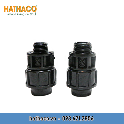 Măng Sông 25 Ren Ngoài 20 - 25 - 32 (ren 1/2" - 3/4" - 1") HATHACO Nối Ống HDPE