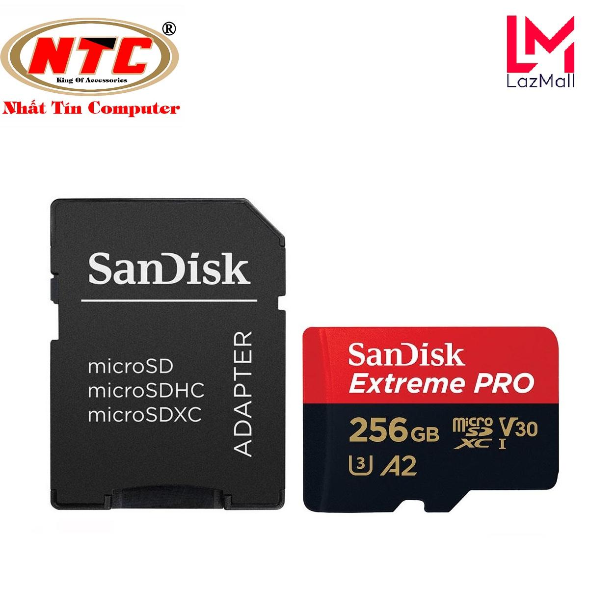 Thẻ Nhớ MicroSDXC SanDisk Extreme Pro V30 U3 4K A2 256GB R170MB/s W90MB/s (Đen đỏ)
