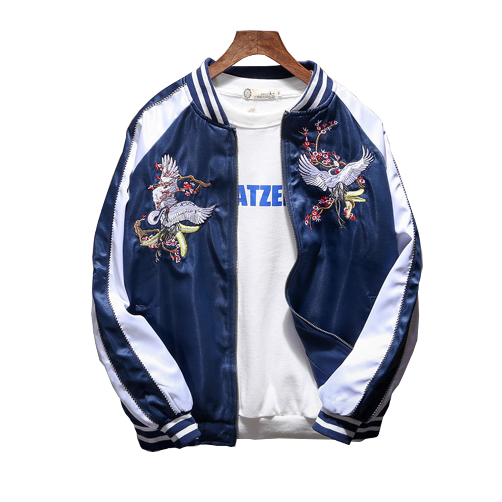 Áo Khoác Nhẹ Bomber Nam Nữ Khóa Kéo In Chim Uyên Ương Kiểu Dáng Hàn Quốc Thanh Lịch Thời Trang 4MENHN AO KHOAC NAM 9000028C3