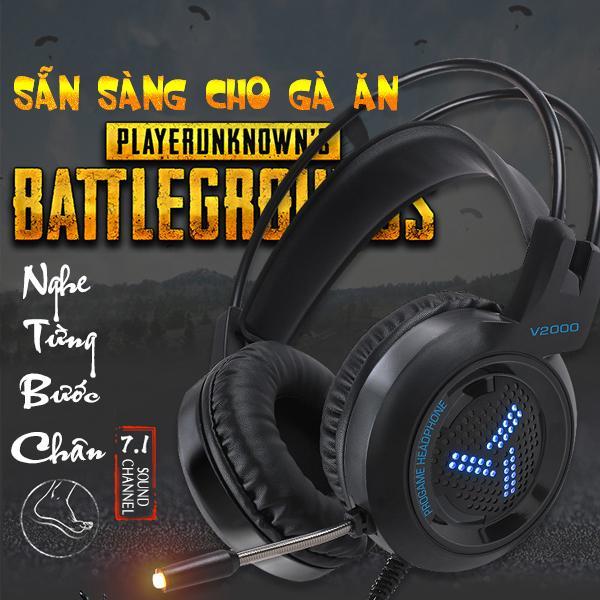 (HCM) RẺ VÔ ĐỊCH Tai Nghe Chuyên Game V2000 7.1 usb Siêu Đẹp Âm Siêu Hay bass to