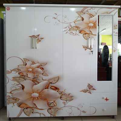 Tủ nhựa đài loan có gương , tủ áo trang trí 3d , tủ đựng quần áo, nội thất phòng ngủ. hỗ trợ lắp ráp tận nhà không mất phí