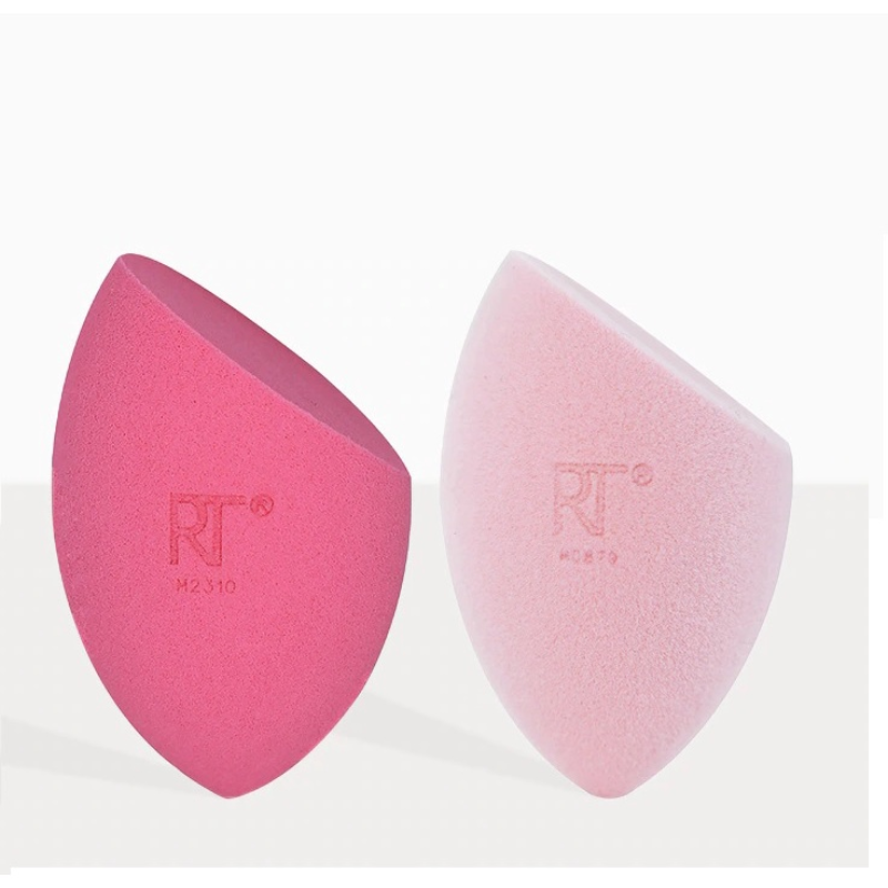 Rt Real Techniques Miracle Powder Sponge for Liquid Foundation and Powder Set in Pink