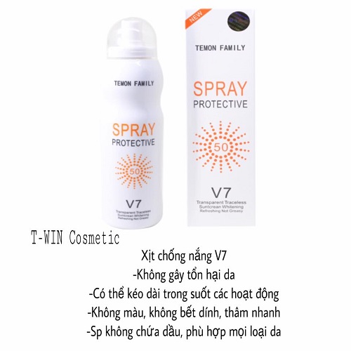 Kem chống nắng dạng xịt Spray Protective V7, Hàn quốc 180ml