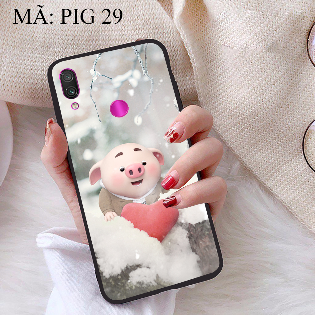 Ốp lưng Xiaomi Redmi Note 7 viền dẻo TPU BST Pig Cute