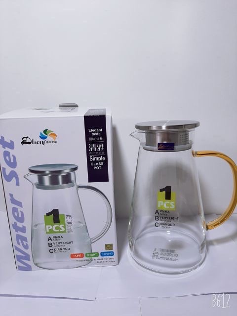 Bình nước thủy tinh chịu nhiệt 400 độ c cao cấp 2 lít