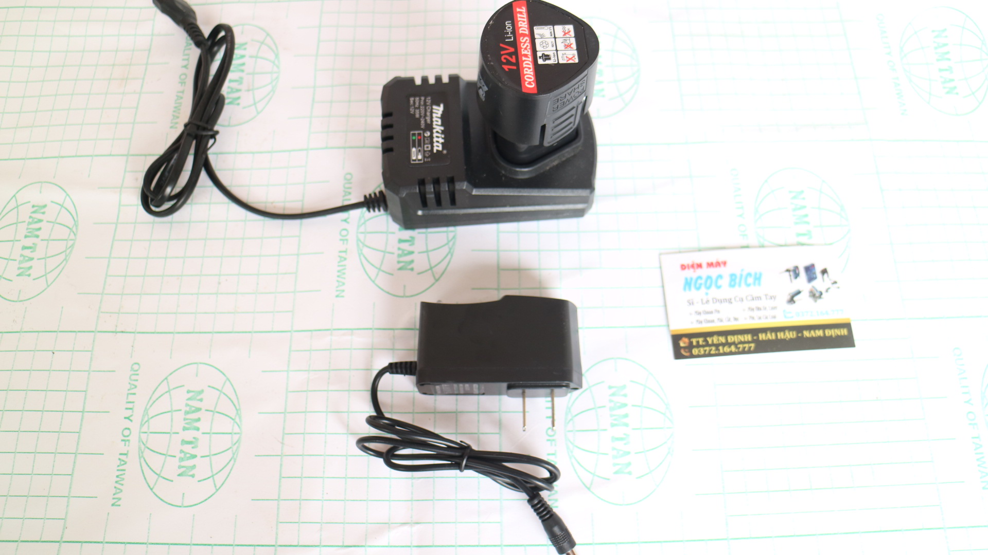 [RẺ VÔ ĐỊCH] Sạc và pin máy khoan pin 12v