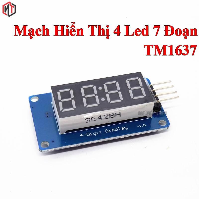 Mạch Hiển Thị 4 Led 7 Đoạn TM1637 (kiểu thời gian)