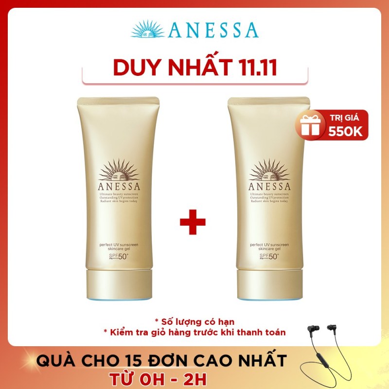 Gel chống nắng dưỡng ẩm chuyên sâu bảo vệ hoàn hảo Anessa Perfect UV Sunscreen Skincare Gel - SPF50+ PA+++++ - 90g