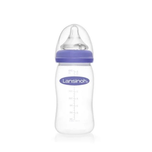 Bình sữa Lansinoh núm mềm dung tích 160ml và 240ml (thích hợp tập ti bình cho bé)