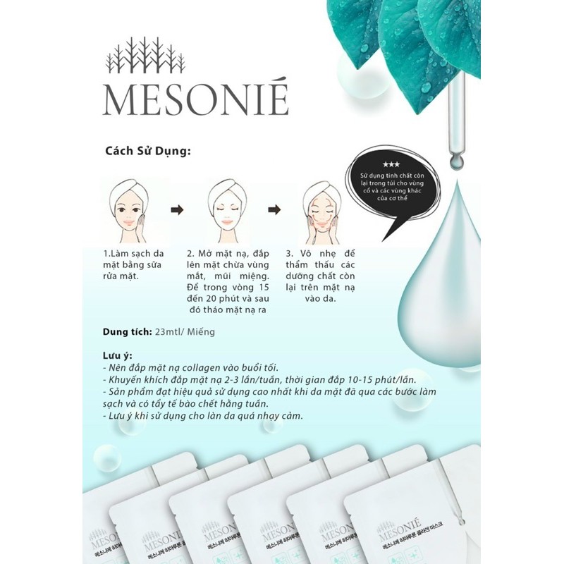 Mặt nạ cấp ẩm collagen Mesonie Hàn Quốc