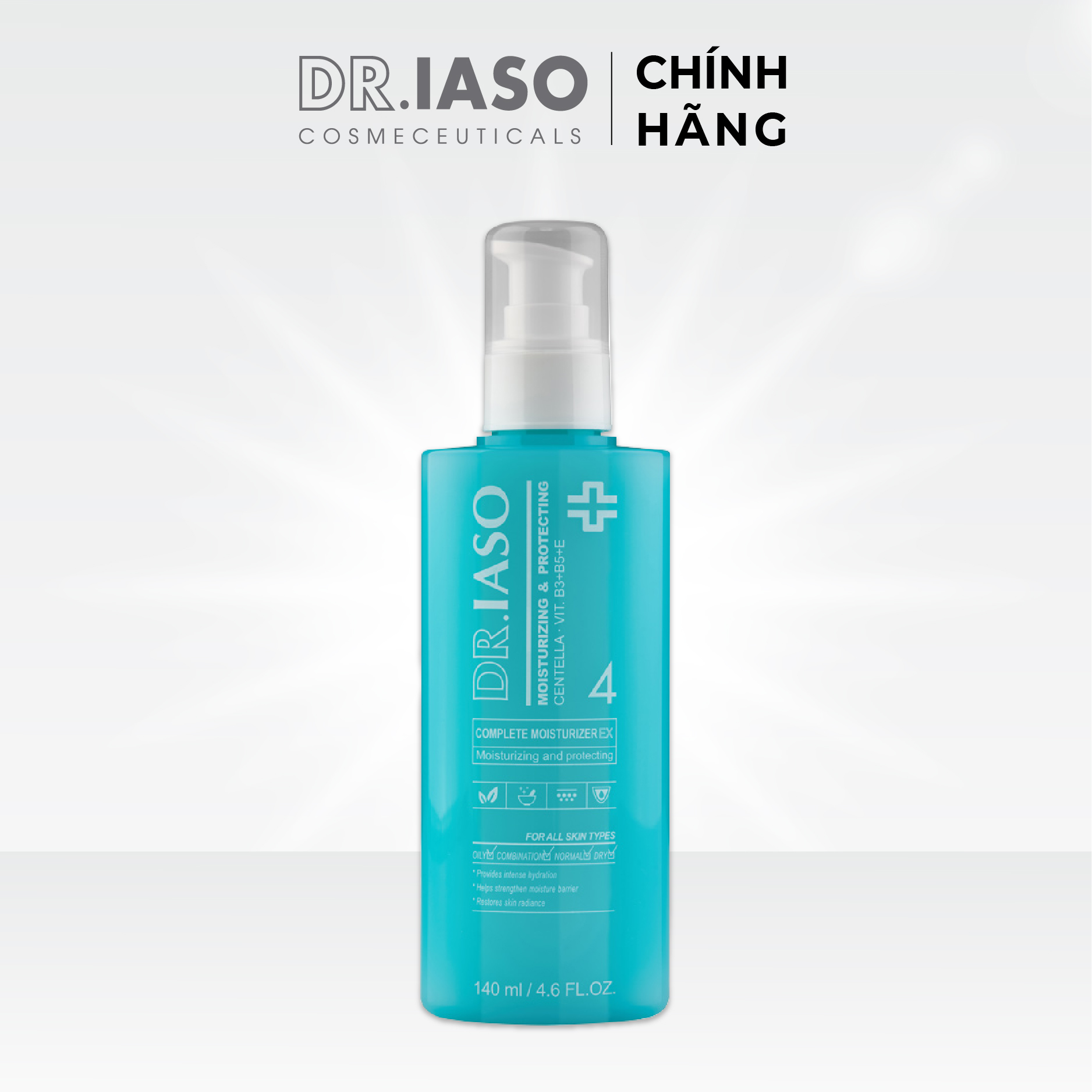 D37 Sữa dưỡng ẩm sáng da - Complete Moisturizer 140ml - Dr IASO