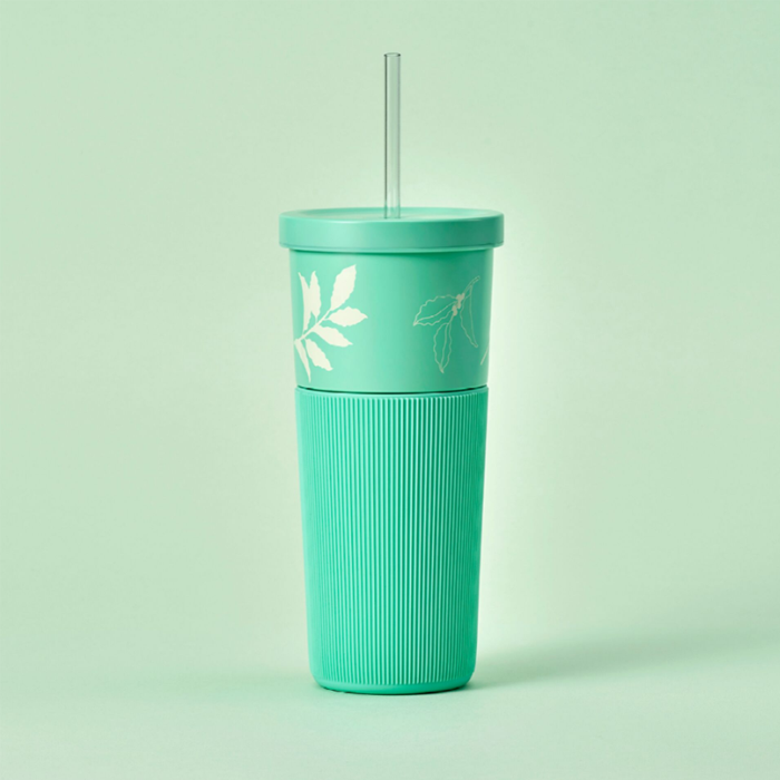 Ly Starbucks Cold Cup 21.5Oz (636ml) SS SILCON SLV N_GRNS LT