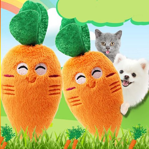 Đồ chơi cà rốt nhồi bông cho chó mèo