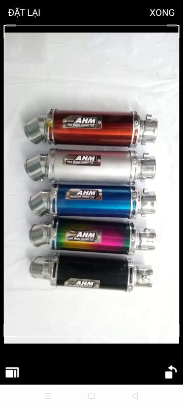 Pô AHM full cổ pô độ cho sirius , ex 50cc , wave alpha