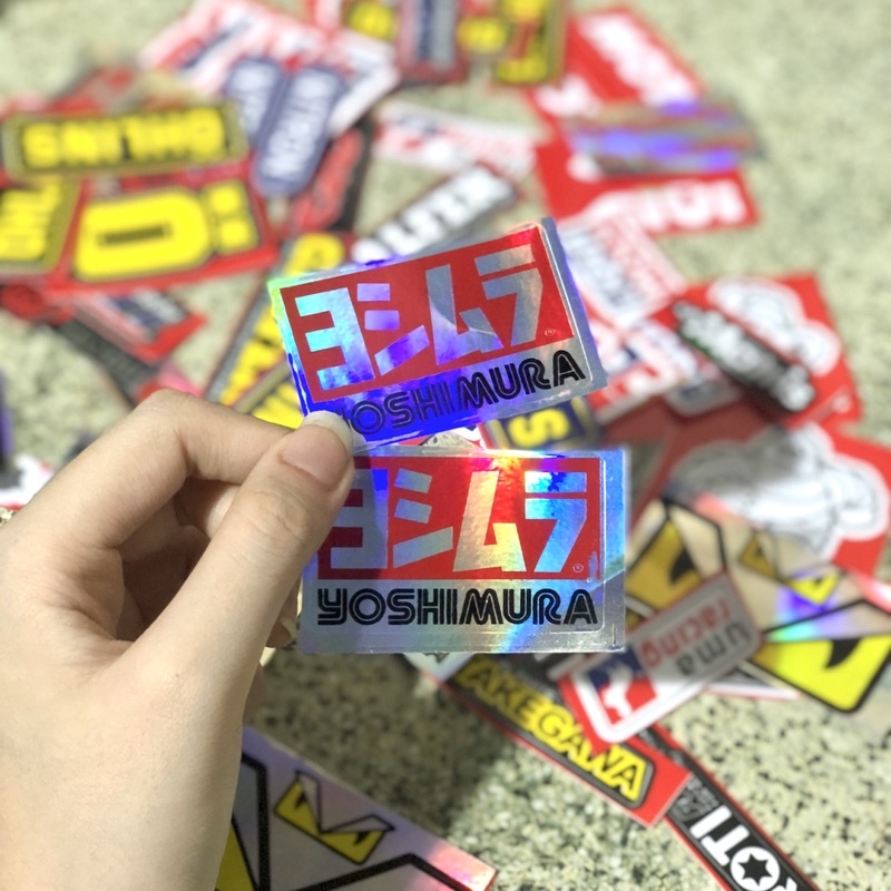 ( Mẫu ngẫu nhiên ) Tem dán logo xe máy, sticker logo xe máy, decal dán xe máy