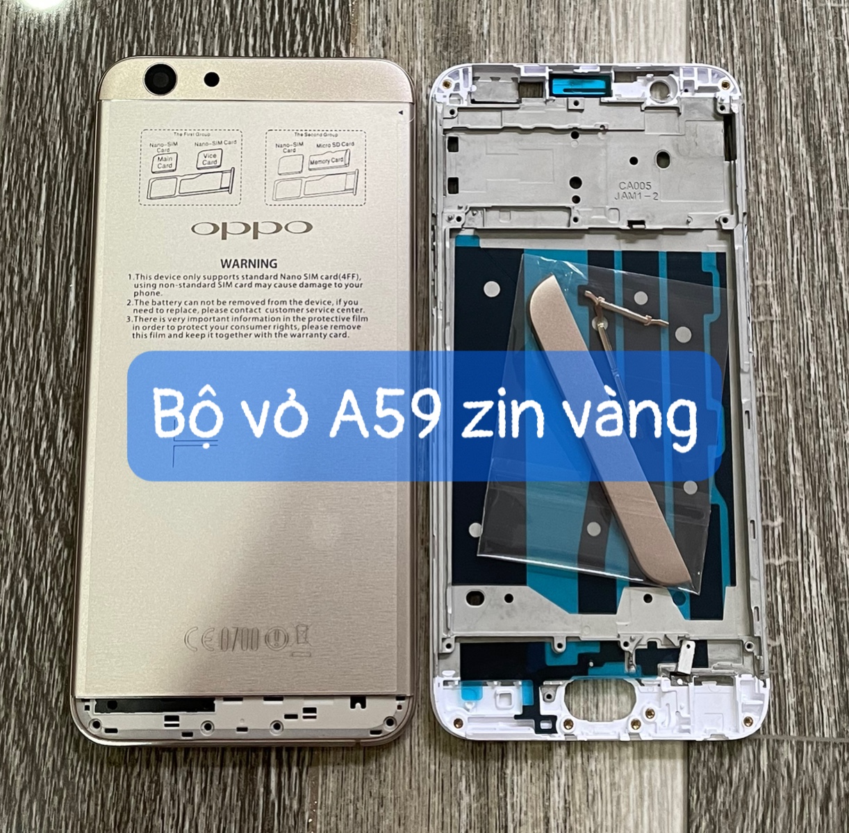 bộ xương vỏ oppo A59 / oppo F1s (zin) kèm khay sim
