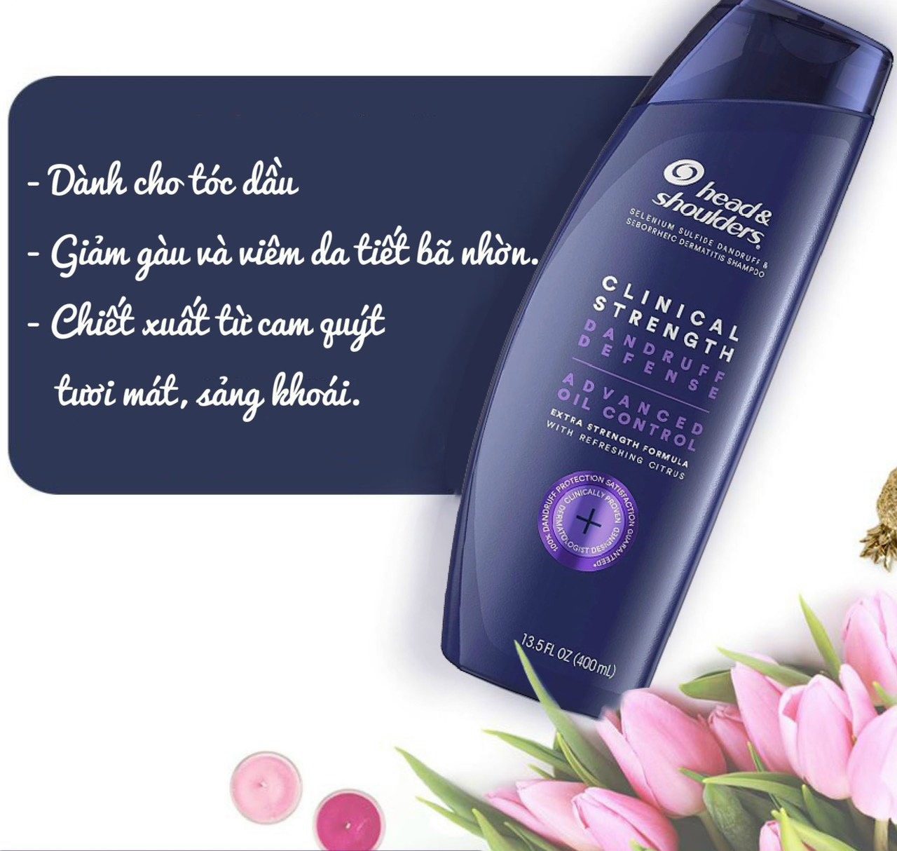 [Voucher 50k + Hoàn tiền 6% max 300k] Dầu gội Head & Shoulders 400ml nội địa Mỹ