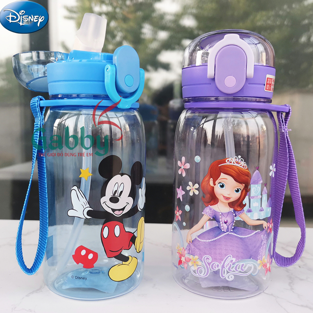 BÌNH NƯỚC DISNEY 450ML (SOFIA/ CAPTAIN AMERICA/ MICKEY/ MINNIE/ SPIDER MAN) - GABBY STORE