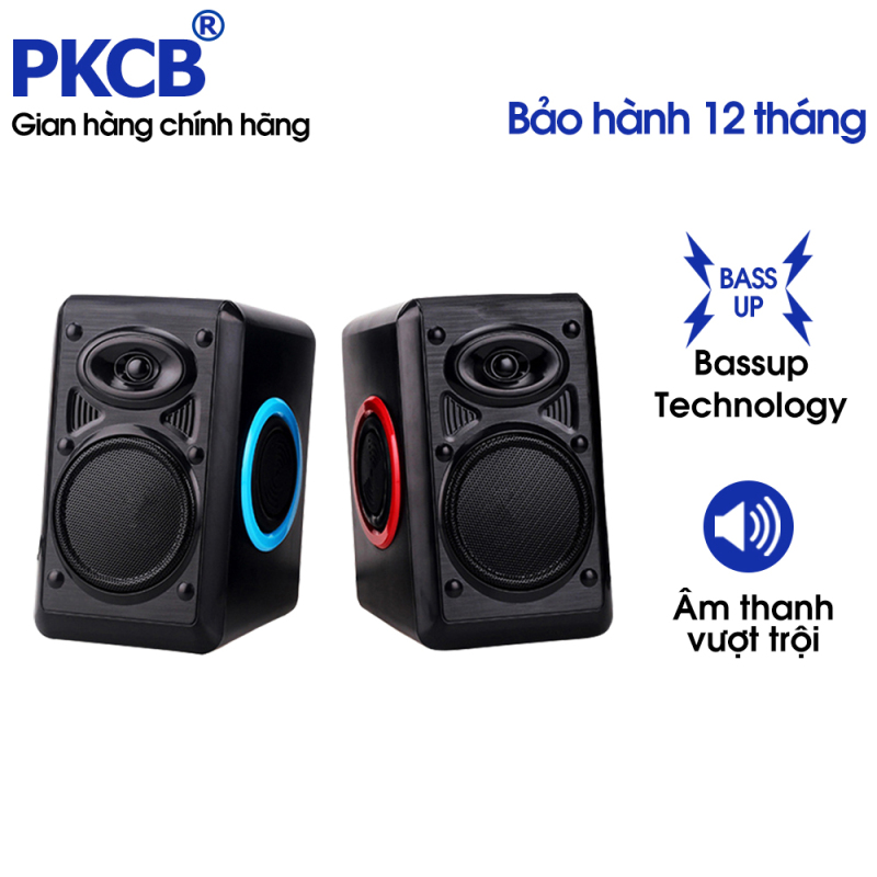 Bảng giá Loa vi tính, loa nghe nhạc âm thanh nổi bass chuẩn sống động PKCB HT163 sử dụng được với điện thoại, máy tính bảng, laptop và các thiết bị hỗ trợ PF164 Phong Vũ