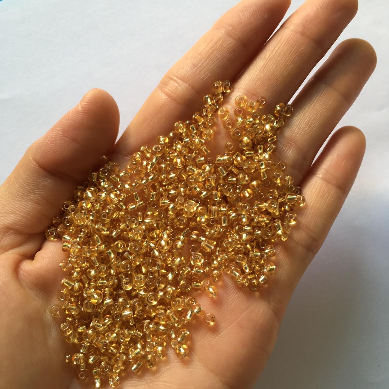 Gói 10g cườm cát màu vàng kim
