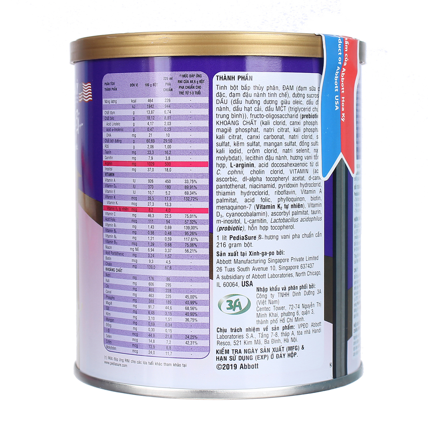 [Date 6.2024] Sữa Bột PediaSure Lon 400g