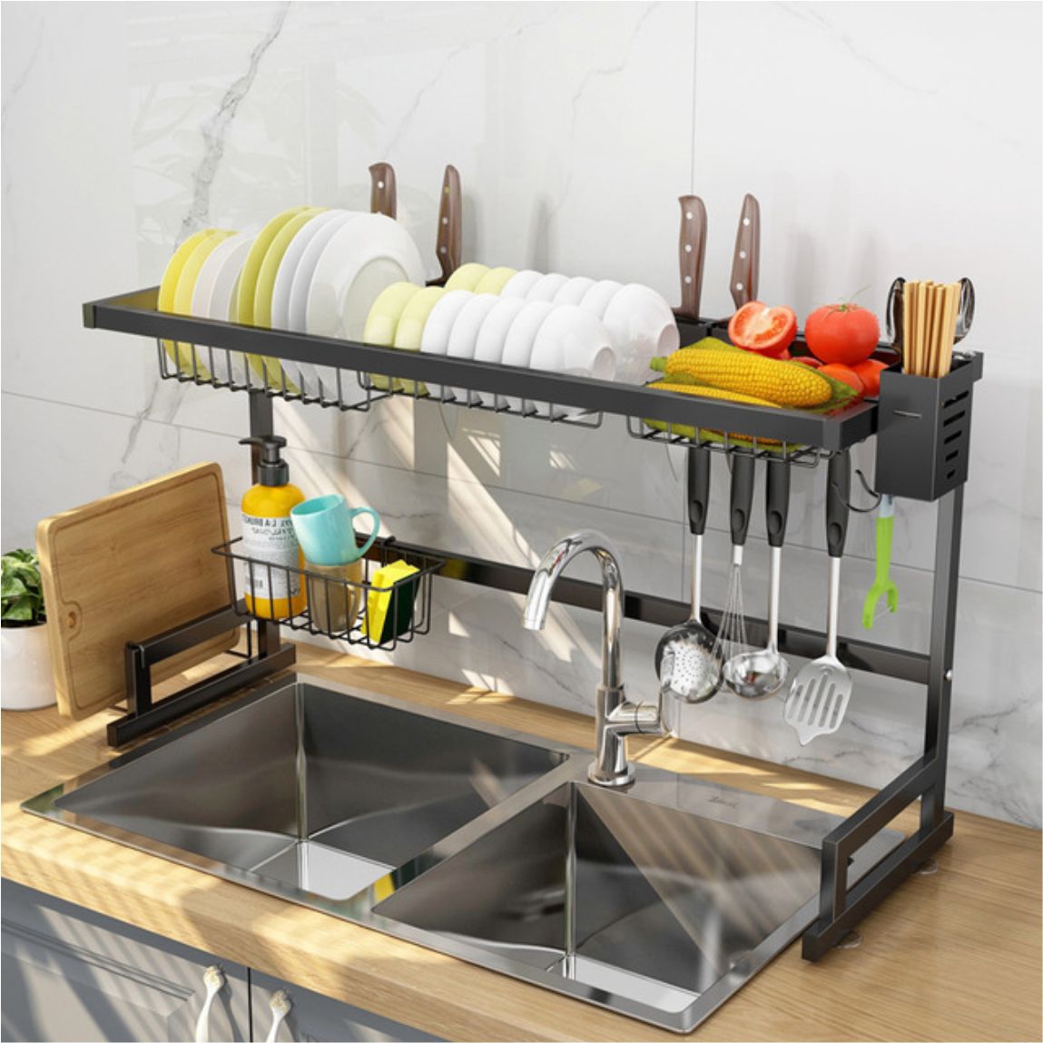 Kệ để bát đĩa chén cao cấp (loại 85cm).