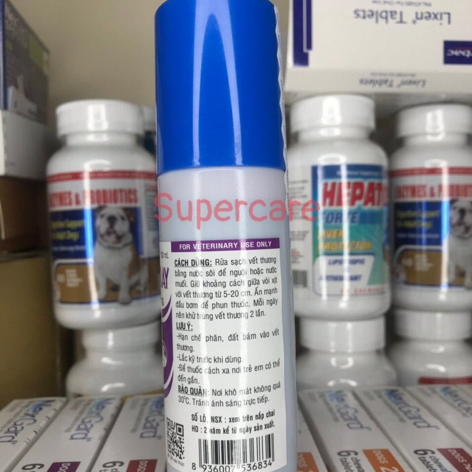 [Hoàn tiền 10%] [CÓ HỎA TỐC] Sát Trùng Vết Thương Violet Spray 100ml