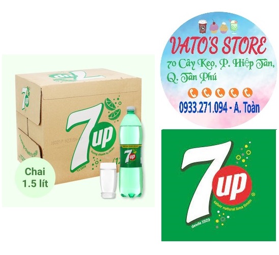 Nước ngọt 7UP vị chanh chai 1.5 lít