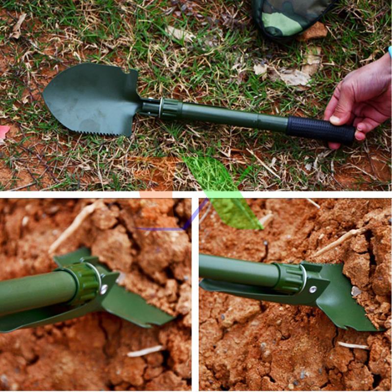Folding Shovel Multi-Function 5 in 1 (type 2, no pockets, do not remove the handle), shovel, shovel phượt