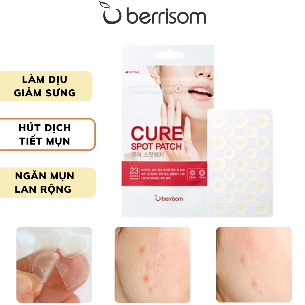 Miếng Dán Mụn Làm Dịu da Berrisom Cure Spot Patch - 23 miếng