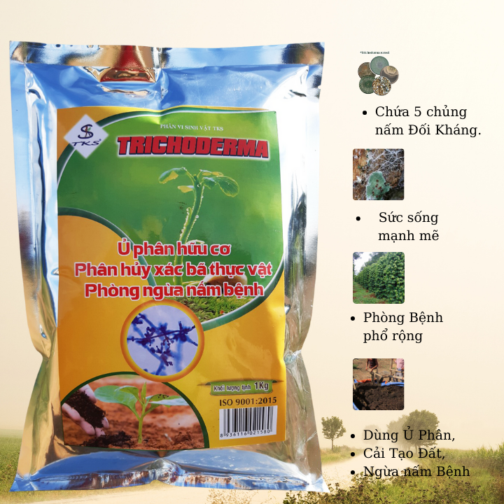 (1kg) Nấm Đối Kháng TRICHODERMA - Cải Tạo Đất, Phòng Trừ Nấm Bệnh, Ủ Phân