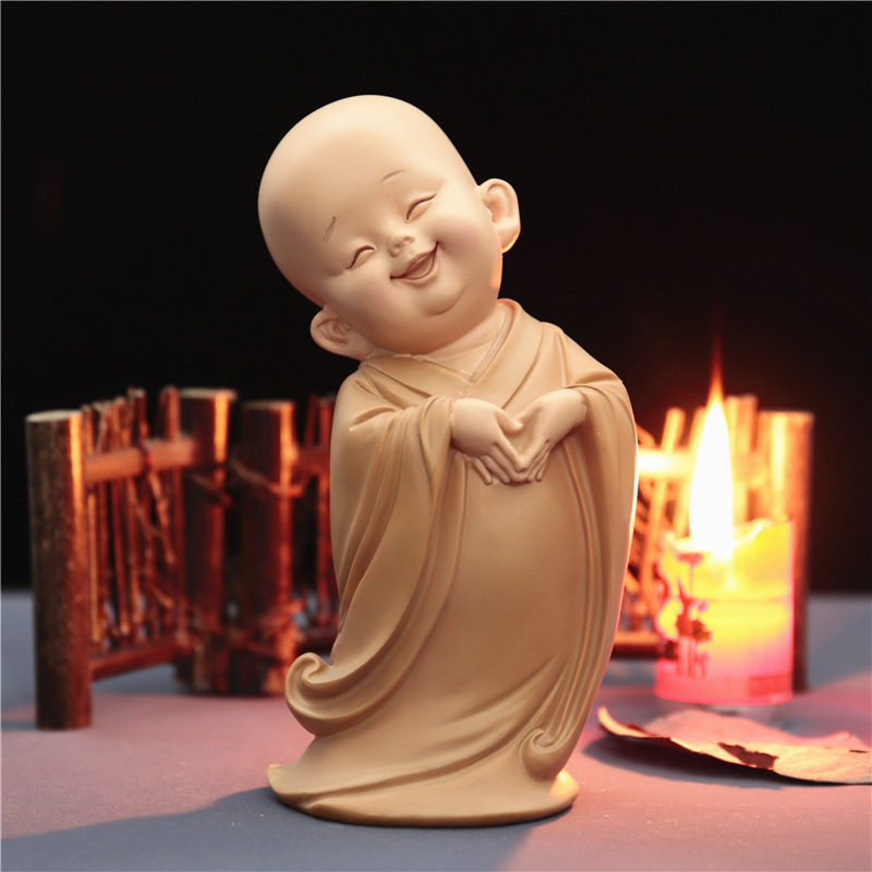 [HCM]Bức Tượng Chú Tiểu Vàng Dễ Thương