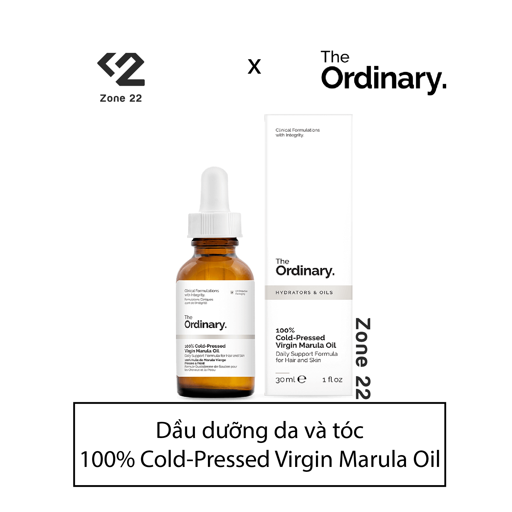 [HCM][ZONE 22] Dầu dưỡng da và tóc 100% Cold-Pressed Virgin Marula Oil