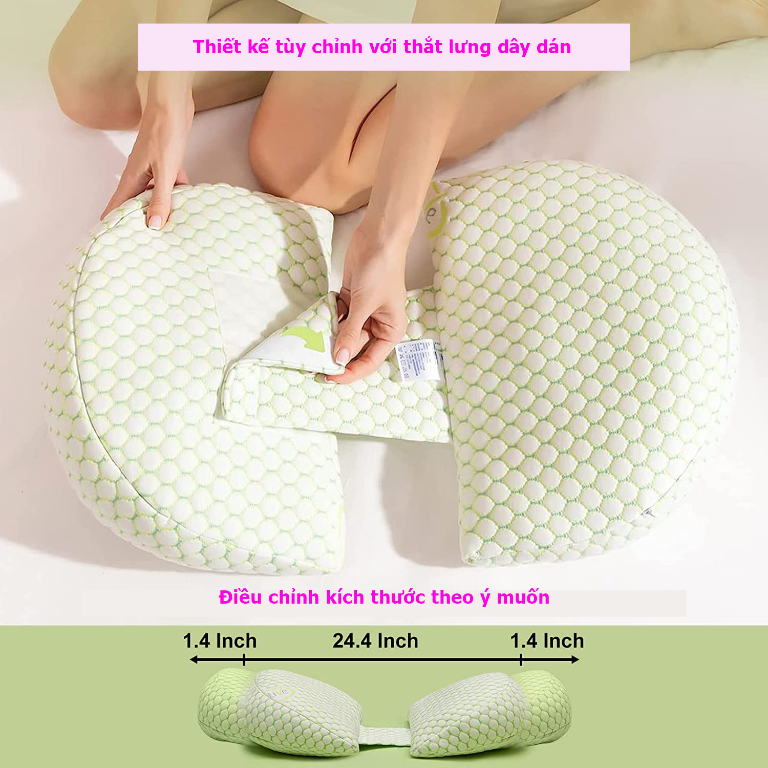 Gối bầu cánh tiên Ánh Sao ( tặng kèm gối phụ)