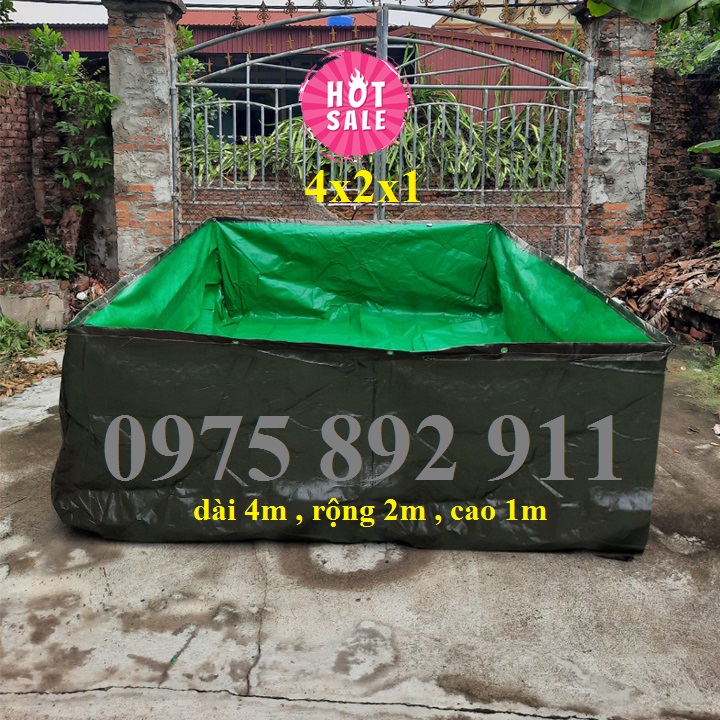 BỂ BẠT NUÔI ỐC ẾCH CÁ - XANH BỘ ĐỘI