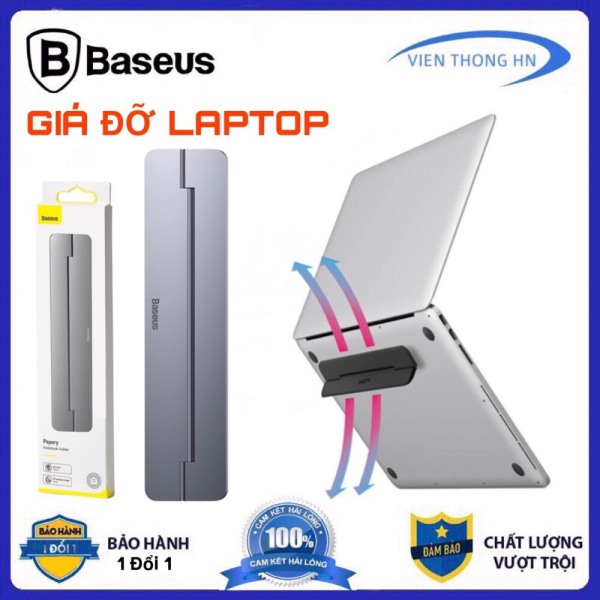 Giá đỡ laptop máy tính xach tay baseus - đế tản nhiệt nhôm nguyên khối macbook - vienthonghn