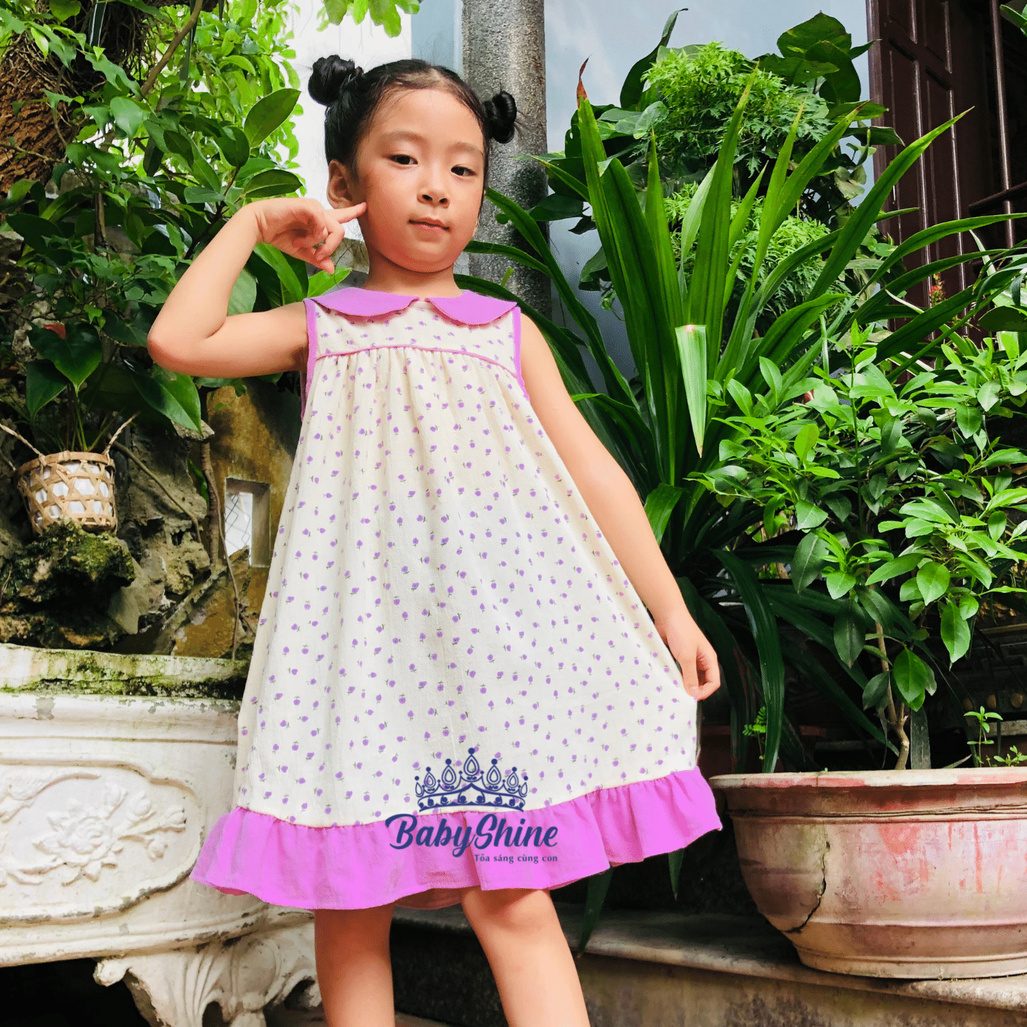 Váy Trẻ Em BabyShine( Ảnh Thật) – Váy Cách Điệu Cho Bé Gái Từ 1-10 Tuổi, Chất Mát, May Cẩn Thận