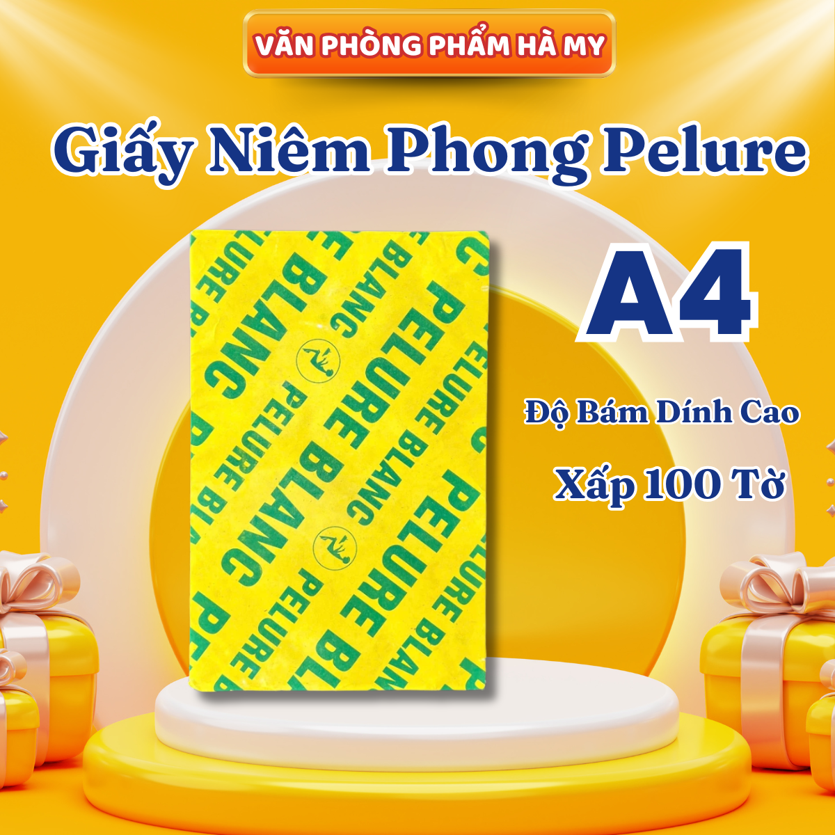 Xấp 100 Tờ Giấy niêm phong Pelure mỏng, độ bám dính cao