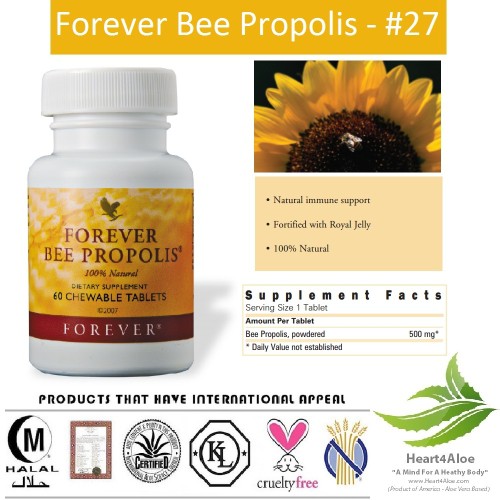 m[CHÍNH HÃNG] Viên Sáp Ong Forever Bee Propolis. 60 viên/lọ